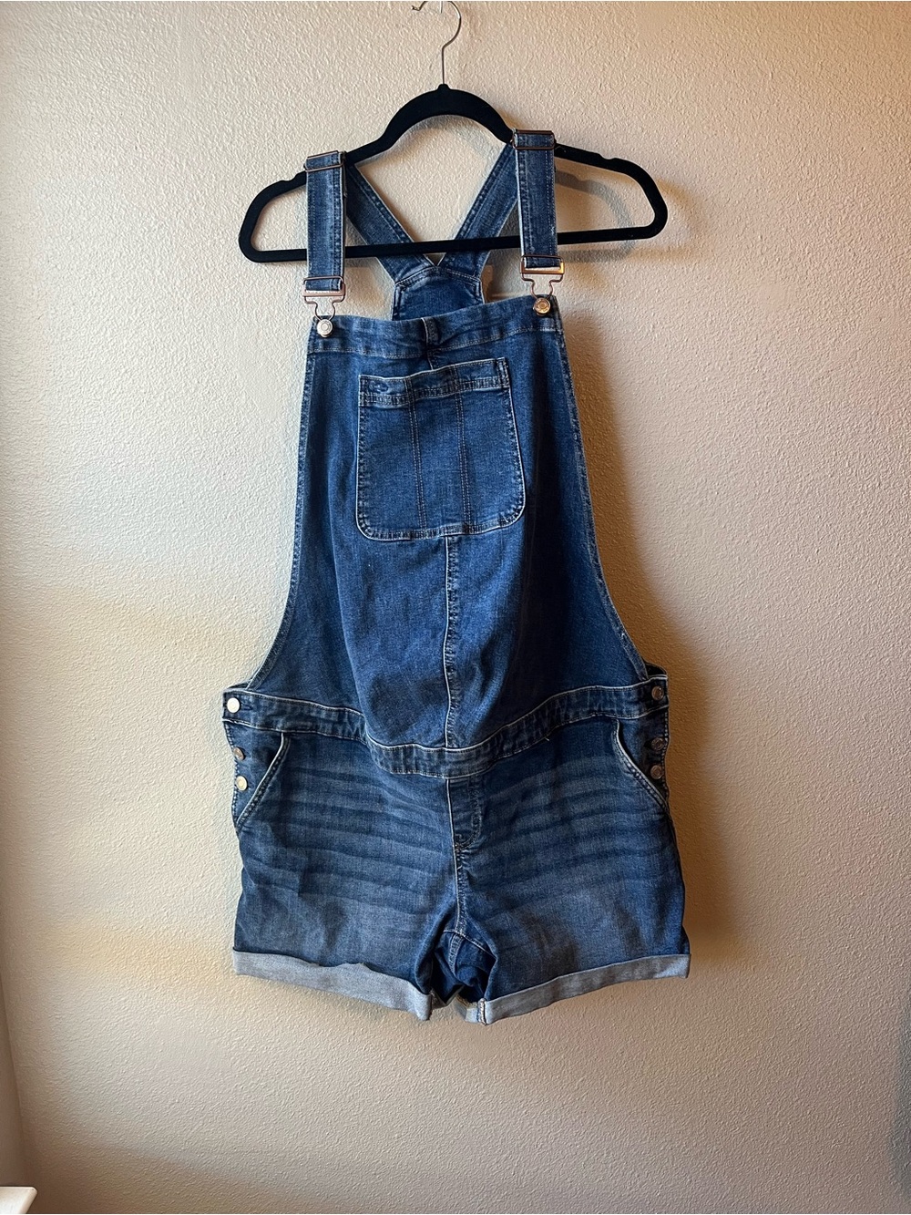 Gap maternity denim overalls size xl